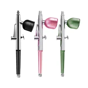 Pistolet aérographe pour ongles, portable, simple <span class=keywords><strong>action</strong></span>, avec kit de nettoyage, outil de remplacement pour Nail Art Model Painting - Product Image 3