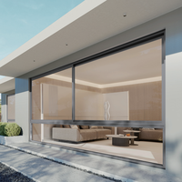 Vente flash : Fenêtres de maison à double vitrage, verre Low-E, profil en alliage d'aluminium, fenêtres coulissantes pour projets résidentiels et commerciaux