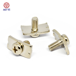 Hight chất lượng hai kết hợp chéo đầu tròn Pan đầu pad kẹp khối CH vít với máy giặt vuông mạ niken - Product Image 4