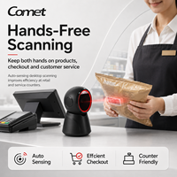 Lecteur de codes-barres 2D mains libres, lecteur de codes QR automatique de bureau, scanner omnidirectionnel filaire USB pour POS, supermarché, OEM YCP-55