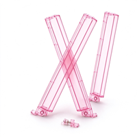 Supports de Mahjong Américains en Plastique Rose Transparent de Qualité Supérieure et Durables (20 et 17,5 Pouces) – Accessoires pour Jeu de Mahjong