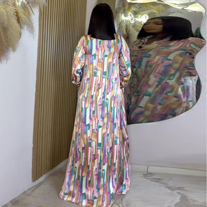 Robe longue imprimée élégante à col chemise et manches longues pour femmes européennes et américaines, nouvelle collection printemps 2026 - Product Image 3