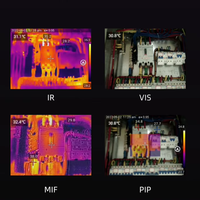 Caméra thermique infrarouge PF210 WiFi, 256x192 pixels thermiques, écran 640x480 pour applications électriques, mécaniques, bâtiment et CVC