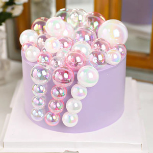 Colorful Christmas Ball Colorful Decorative Ball Ins Wind Ball Party <strong>Birthday</strong> Cake Decoration Ornament Accessories Insert <strong>Cards</strong> - Product Image 1