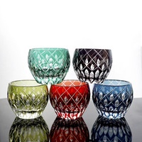 Verre à eau marocain de haute qualité, très vendu, style japonais, petit verre à thé coloré en cristal