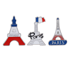 Épinglette en métal personnalisée avec logo, Tour Eiffel de <span class=keywords><strong>Paris</strong></span>, souvenir de voyage, imprimé, badge tendance de luxe, cadeau - Product Image 2