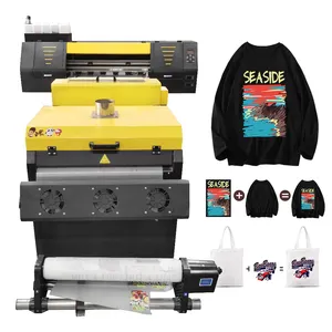 DTF White Ink Printing Machine 60cm With Powder Shaker i3200 printhead for fun sun dtf printer