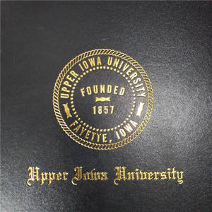 Porte-documents en cuir PU noir avec logo personnalisé en estampage <span class=keywords><strong>à</strong></span> chaud pour les diplômes de fin d'études - OEM <span class=keywords><strong>et</strong></span> vente en gros disponibles - Product Image 2