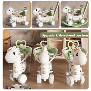 Bambini cavalli <span class=keywords><strong>a</strong></span> <span class=keywords><strong>dondolo</strong></span>, passeggini, ciclismo, sicurezza con guardrail, giocattoli regalo di compleanno - Product Image 6