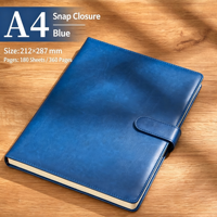 Libreta de Cuero PU A4 con Logotipo Personalizado, Diario Ejecutivo con Hebilla, 240 Páginas, Agenda para Reuniones de Oficina, Regalo