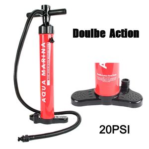 Pompe à main haute pression <span class=keywords><strong>AQUA</strong></span> <span class=keywords><strong>MARINA</strong></span> 20 psi pour gonflage/dégonflage, double action, avec tuyau PVC détachable et pédale, capacité 2,2+2,2L - Product Image 2