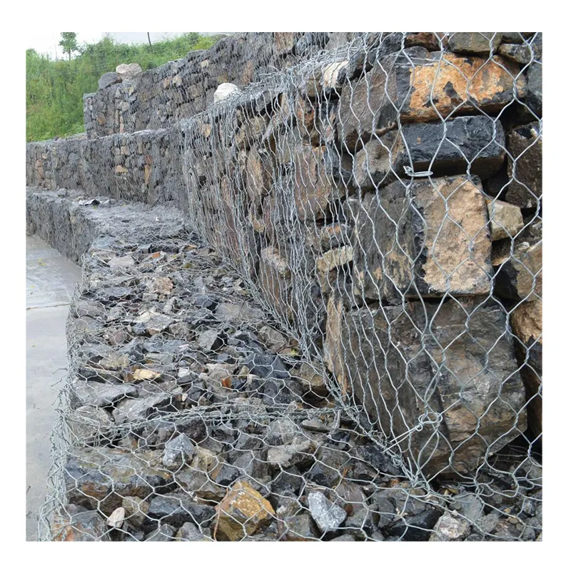 Taille galvanisée enduite de PVC pour les paniers hexagonaux de boîte de gabion du grillage 80x100mm de gabion de 2x1x1 à vendre