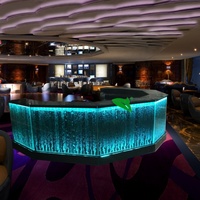 Meubles de bar lumineux à LED pour hôtels, restaurants et clubs, fontaine dansante murale, table de service, comptoir de réception
