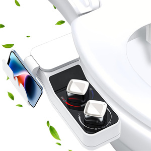 Ultra Slim Modern Plastic Self-Cleaning Dual Nozzle Bidet Toilet Seat Attachment <strong>Adjustable</strong> Fresh Water Spray Non-Electric - Product Image 1