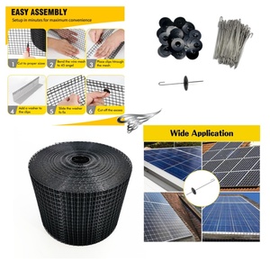 Maille d'oiseau <span class=keywords><strong>solaire</strong></span> résistante aux feux de brousse pour panneaux solaires de toit, 1.3mm 10 pouces * 100ft, galvanisé électrique, barrières de pigeon de panneau <span class=keywords><strong>solaire</strong></span> de toit - Product Image 2