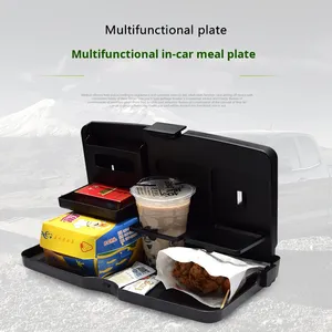 Organizador de Almacenamiento Plegable Multifuncional para Auto con Material PP, Diseño Moderno, Portavasos y Bandeja para Comer en el Asiento Trasero del Vehículo - Product Image 2
