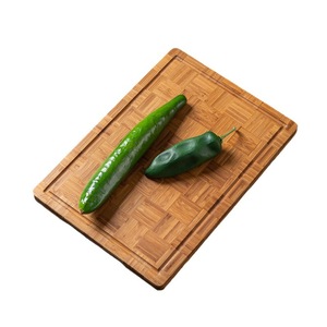 Tabla de cortar de bambú rectangular con asa, tamaño grande, para uso en cocina, hogar y hotel, diseño a cuadros, duradera y antideslizante. - Product Image 5
