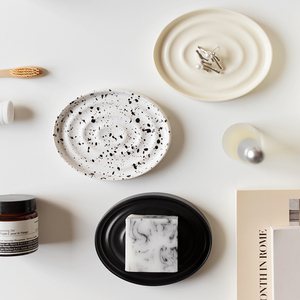 Porte-savon en céramique avec trou de drainage pour salle de bain, douche, mur, évier de cuisine, plateau à savon en <span class=keywords><strong>porcelaine</strong></span> pour la maison - Product Image 3