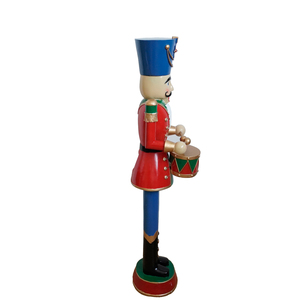 Large Polyresin <strong>Nutcracker</strong> LED Light Standing Christmas <strong>Drum</strong> Indoor Outdoor Xmas Seasonal Decorations Fiberglass Home Use - Product Image 5