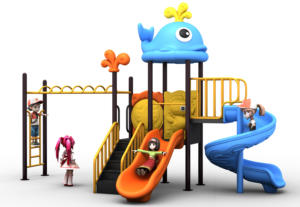 Ensemble toboggan et balançoire en plastique intérieur/extérieur pour jardin, utilisation éducative à l'aéroport pour parc d'attractions scolaire et aire de jeux Playhouse - Product Image 2