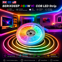 Bande LED COB intelligente BERIXDEEP RGBW IC 784 LED/m 24V 10mm, multicolore dynamique, adressable WS2811 pour la décoration intérieure