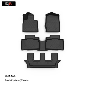 Alfombrillas protectoras para coche, alfombrilla para pie, alfombrilla antidesgaste para suelo de coche para 7 asientos <span class=keywords><strong>Ford</strong></span> <span class=keywords><strong>Explorer</strong></span> 2022-2025 - Product Image 1