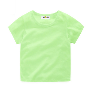 T-shirts et hauts pour enfants en coton peigné 100 % avec logo personnalisé – Vente chaude - Product Image 2