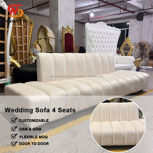 Sofá seccional modular italiano de terciopelo de nuevo estilo, color personalizado, para bodas, para novios. - Product Image 2