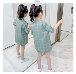 Vêtements pour enfants de style anglais en gros, ensemble de pantalons skinny en coton et de manteaux pour filles - Product Image 6