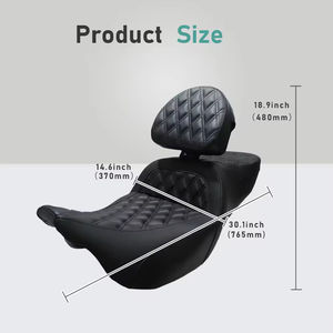 Sella di Ricambio in Pelle PU <span class=keywords><strong>per</strong></span> <span class=keywords><strong>Moto</strong></span> Station Wagon 2008-2023, Schienale Regolabile con Doppio Cuscino Interno in Gel - Product Image 4