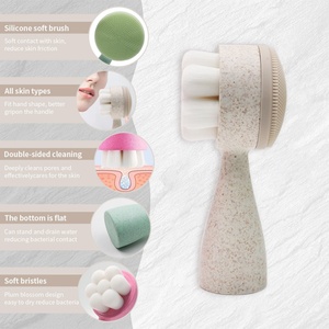 Brosse nettoyante électrique 2-en-1 pour le visage, fonctionnement manuel, outil de nettoyage du visage et de soin de la peau - Product Image 4