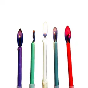 Flamme de couleur avec bougies colorées vente en gros, magique pour fête d'anniversaire, gâteau, Festival de bougies