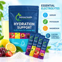 Poudre instantanée d'électrolytes végétaliens sans sucre pour l'hydratation – Complément en poudre pour boissons électrolytiques pour hommes et femmes