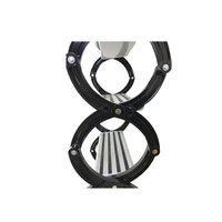 Échelle attique pliable manuel en acier, pour Loft, sur mesure, noir, 1 pièce