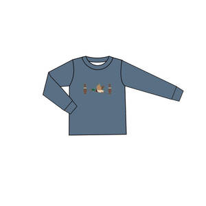 BT1443 RTS brow grass print Top for Baby Boy long Sleeve Infant pocket <b>hoodie</b> Clothe - Product Image 2