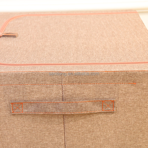 Caja de almacenamiento apilable con marco de metal, contenedores de almacenamiento plegables, organizador de ropa, organizadores de armario de lino y contenedor de almacenamiento - Product Image 6