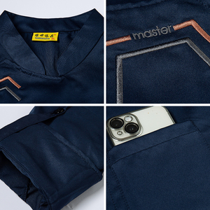 Vêtements <span class=keywords><strong>de</strong></span> chef professionnels classiques pour usines laitières – <span class=keywords><strong>Veste</strong></span> <span class=keywords><strong>de</strong></span> chef ajustée personnalisable pour femme – Uniforme <span class=keywords><strong>de</strong></span> <span class=keywords><strong>cuisine</strong></span> long pour chef - Product Image 4