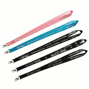 OEM Custom Logo Printed RPET Badge Holder <b>Lanyard</b> with Custom Color Eco-Friendly Durable <b>Polyester</b> Sublimation Digital Printing - Product Image 1