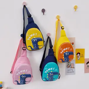 High Quality Cute coin purse for kids Cartoon Dinosaur PVC Children Crossbody Bag mobile phone chest bag
