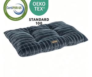 Yangyangpet Dark Grey Flannel Fabric Square Washable <strong>Indestructible</strong> Removable Chew Proof <strong>Dog</strong> <strong>Bed</strong> - Product Image 4