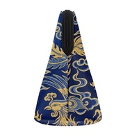 Pochette à cosmétiques personnalisée avec logo, motif floral orchidée bleue, impression à la demande, 1 pièce MOQ, sac de maquillage DIY, trousse de toilette de luxe