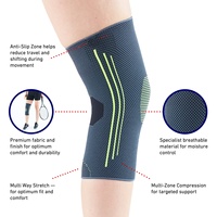 Genouillère de compression antidérapante, respirante, anti-humidité, extensible multi-directionnellement, pour la course, le tennis, le yoga et les sports