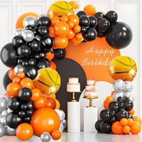 Kit d'arche de ballons multi-sports, ballons en feuille de football, basketball, baseball pour fête d'anniversaire sur le thème du sport, décorations de photomaton
