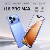 18 PRO MAX 5G Octa Core Écran HD 120Hz Anglais Android 15 LTE 16+1 To 108MP 7.3" OLED Double Carte SIM Mobile