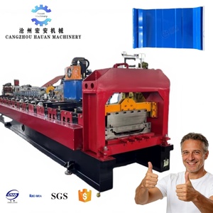470 Angle Chi Roll Forming Machine for Roof/Wall <b>Tiles</b> PLC Controlled 380V/220V Construction Use - Product Image 1