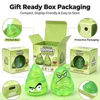 Jouet anti-stress en plastique à rebond lent, qui change de couleur selon la température, en forme de légumes de dessin animé mignons, à presser pour soulager le stress