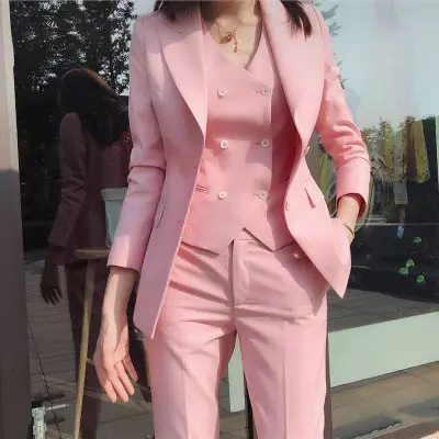 Hot Sell Women Three Pieces Of Business Suit Elegant Casual Suit British Style Party Suit