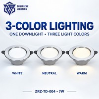 Spot encastré LED rond en aluminium pour plafond, AC 220-240V, diffuseur givré, clips à ressort pour commerces, bureaux, couloirs