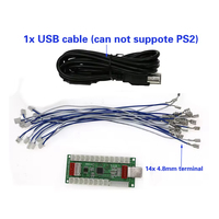 Encodeur de manette d'arcade USB à latence nulle, USB PC/360 PS/3, jeux Android, joystick, carte DIY, couleurs personnalisables, logo anglais