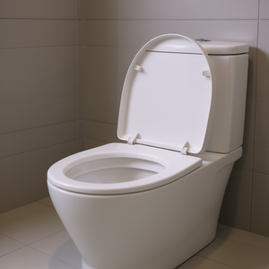 Asiento de inodoro para Kerasan Flo Forma 7, blanco, con bisagras en forma de C - Product Image 3